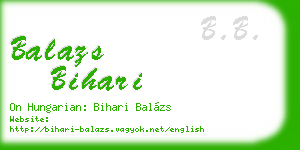 balazs bihari business card