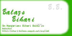 balazs bihari business card